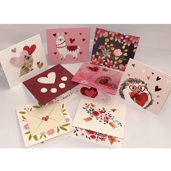 NEW ~SET OF 8~ Different ~Valentine’s  Day ~POP UP CARDS~ HEARTS FLOWERS ~SEALED - Picture 2 of 16